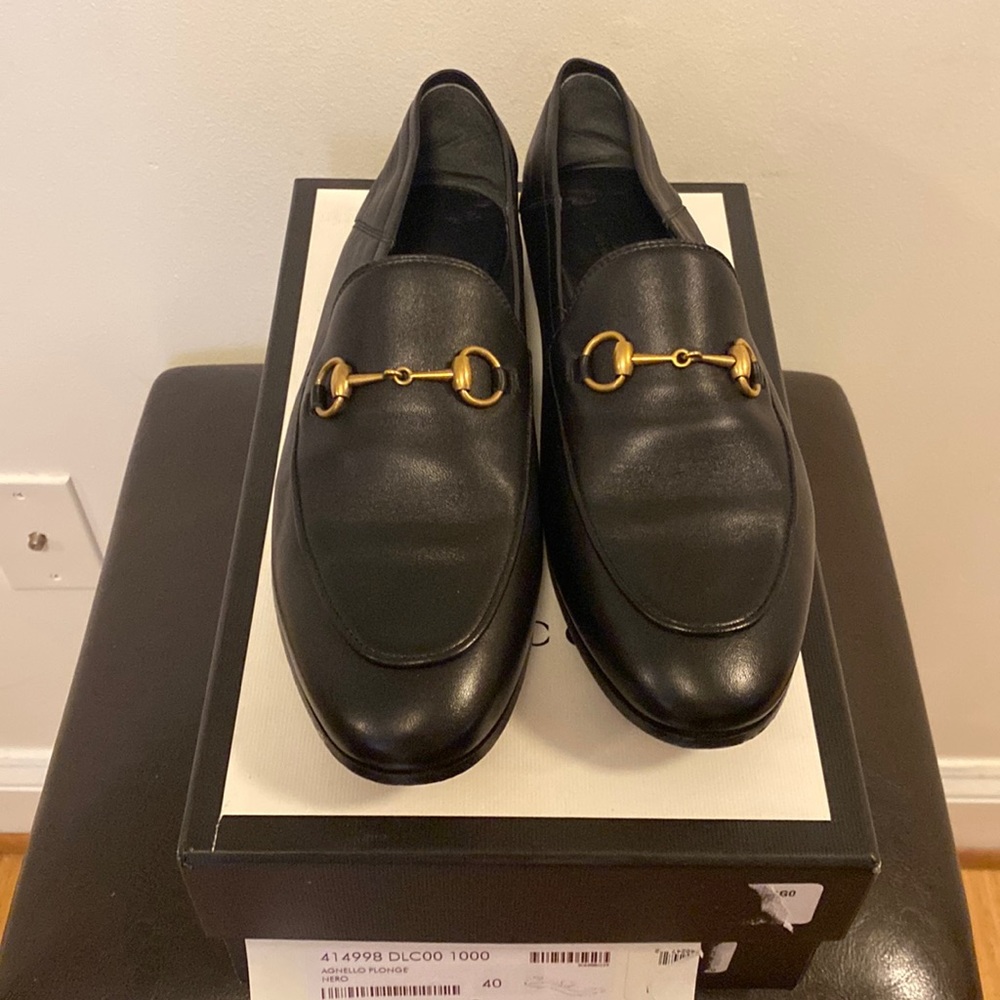 Gucci Brixton Horsebit Loafers in Black / Nero